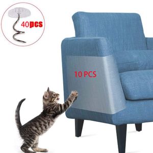 Cat Furniture Scratchers 10 stks Cat Scratcher Anti Pet Crastering afschrikmiddelbeschermer Deur Guard Wood Sofa Schraper Post Furniture bank Cover Tapijt 230130