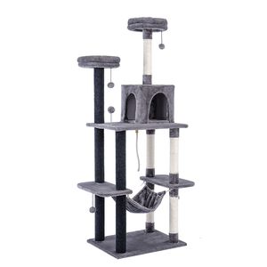 Cat Furniture Scratchers 9 Kinds Domestic Delivery Tree House Tower Condo Scratching Post for Indoor Kitten Jumping Toy with Ladder Playing 230606