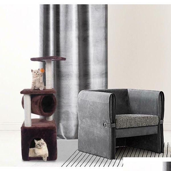 Muebles para gatos Rascadores Black Friday 36 Cat Tree Bed Furniture Scratch Tower Qylmml Drop Delivery Dhdkh