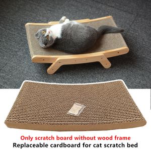 Grattoirs pour meubles pour chat Grattoir pour chat Grattoir pour chat ondulé remplaçable Planche à gratter pour chat sans cadre en bois Griffe de meulage Jouets Protecteur de meubles pour animaux de compagnie 230130