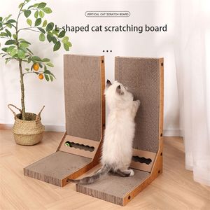 Cat Meubles Scratters Détachement Scratcher Board Scraper en forme de grattage Post pour S Graw Glaw grimping toys Products Pet 220906