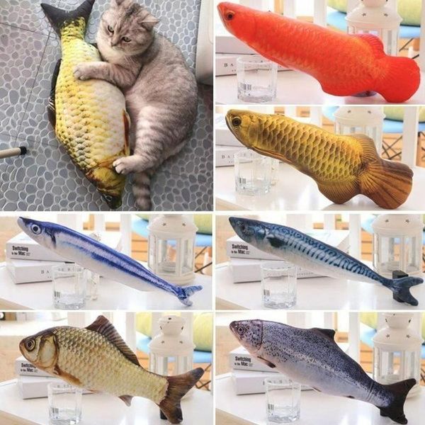 Muebles para gatos Scratchers Favor Fish Toy Forma Sisal 3D Pet Scratch Board Scratching Post Mint Relleno para productos Suministros 220906