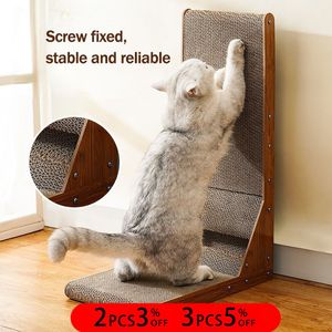 Cat Furniture Scratchers L-vormige Cat Scratcher Board Afneembare Cat Scraper Krabpaal voor katten Grinding Claw Klimspeelgoed Pet Furniture Supplies 230704