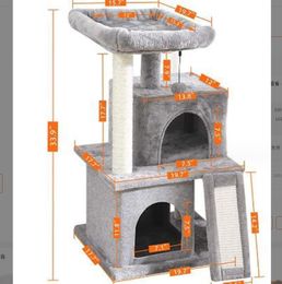 Cat Furniture Scratchers Mtilevel Tree Condo met sisalered krassende palen P Condos voor kittens katten en huisdieren drop levering home g dhbau