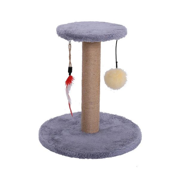 Muebles para gatos Rascadores Gatos de sisal natural Poste rascador Árbol trepador para mascotas Gato Torre de salto de felpa suave y suave con bolas interactivas Juguete para mascotas en el hogar 231202