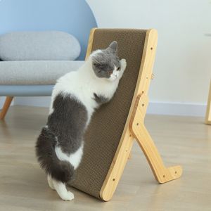Cat Furniture Scratchers Pet Toy Scratching Board Claw Grinder golft papier Scratcher Wearresistent klimschraper bescherming 230309