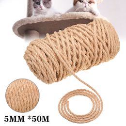 Cat Furniture Scratchers vervangen Sisal -touw voor PET KRACHT POST POST KAWVERZORG TOY REPARATIE MAKEN BALEEN BANGEN BINDEN SLERN 230106