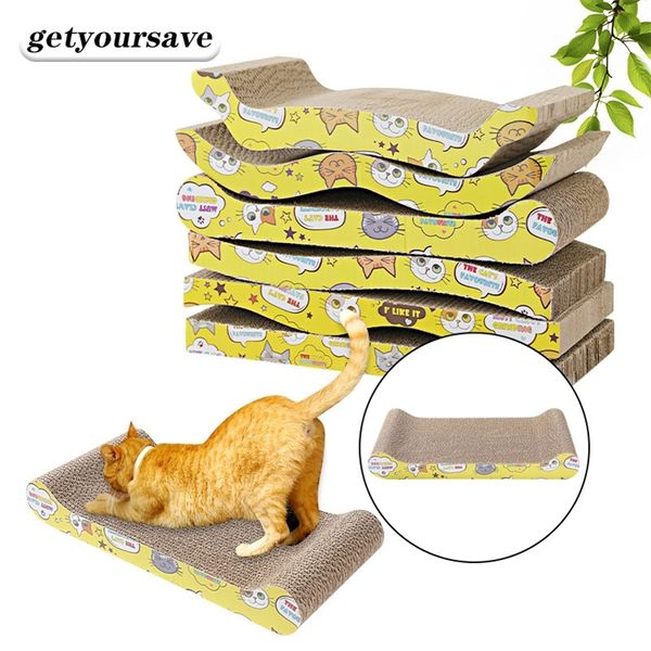 Cat Furniture Scratchers Scraper Wearable Toy Scratcher Carton pour s Katten Scratch Board Scratch Post Griffe Grinder Produits pour animaux de compagnie 220906