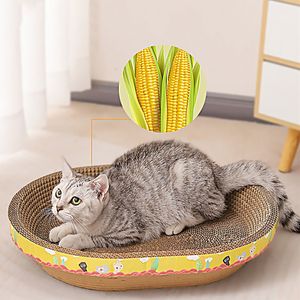 Cat Furniture Scratchers Scratch Board Pad Meulage Ongles Interactive Protecting Toy Ondulé Grande Taille w Scratcher Cardboard 230227