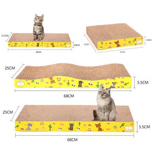 Chat meubles Scratchers Scratcher grand papier ondulé Durable animal de compagnie planche à gratter lit jouet griffe soins infirmiers cadre d'escalade grattoir tapis 230227