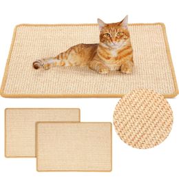 Kat Meubels Scratchers Scratcher Sisal Mat Board Scratch voor Scherpen Nagels Schraper s Boom krabpaal Sofa Matten Protector 230327