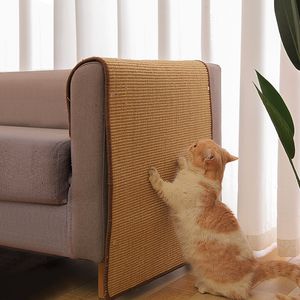 Cat Furniture Scratchers Scratcher Sisal Mat Board Scratch for Sharpen Nails Scraper s Toys Chair Table Sofa Mats Protector 230227