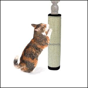 Muebles para gatos, rascadores, suministros para mascotas, hogar, jardín, almohadilla para rascar segura, tablero protector para pies, poste rascador de Sisal Natural, juguete para gatos, hierba gatera