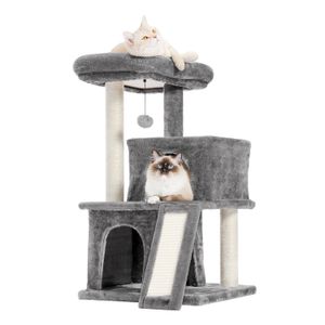 Cat Furniture Scratchers Tree Luxury Towers with Double Condos Spacious Perch Hammock Fully Wrapped Scratching Sisal Post and Dangling Balls 230222