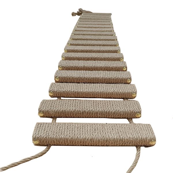 Meubles pour chat Grattoirs Différentes tailles Utilisation du pont pour cage Échelle de corde en sisal Pet Step Scratcher Post Kitten Toys Tree Tower 230606