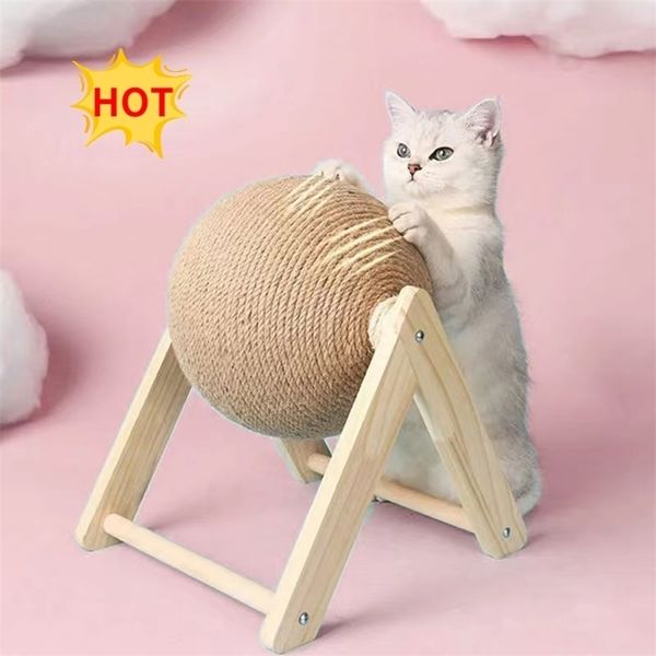 Meubles pour chat Scratchers roue arbre tour Scratcher Ball Toy Kitten Sisal Rope Board Meulage Pattes Jouets Griffoir Pet Supplies 220928