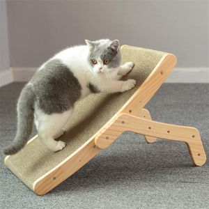 Cat Furniture Scratchers Wood Anti Scratcher Scratch Board Bed 3 in 1 pad Verticaal huisdier Toys slijpen Nagelschraper Mat Training Klauw 220906