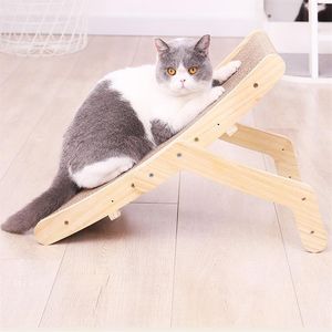 Meubles de chat Grattoirs Grattoir en bois Carton Canapé-lit Griffes de meulage Jouet Papier ondulé Planche à gratter Protecteur Accessoires 220906