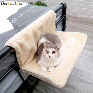 Kat HAMKACK Kat Kitten Opknoping Radiator Slaapbed Huisdieren Fleece Warm Mand Metalen Ijzer Framat Mat Voor Katten Huisdier Venster Sill Nest 210722