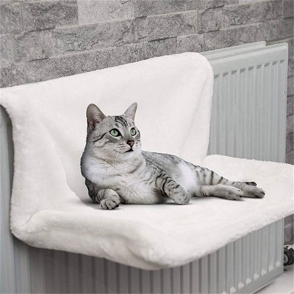 Chat Hamac Radiateur Lit Suspendu Amovible Hiver Chaud Polaire Panier Siège Fenêtre Hamacs Pour Chats Dormir Pet 220323