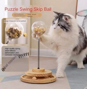 Kat Lekkende Voedselbal Interactieve Voedseldispenser Kattenspeelgoed Interactieve Bal Tumbler Treats Toy Slow Feeder Interactief Hondenspeelgoed 240226