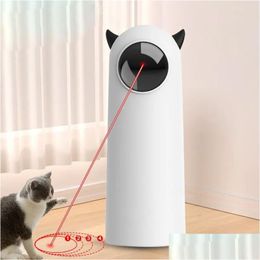 Litière pour chat Jouets interactifs Matic LED Laser Smart Teasing Accessoires d'intérieur pour animaux de compagnie Jouet électronique portable pour chien Catcher Teaser Drop D Ot2Cl