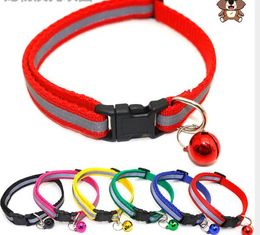 Collar de gato, collar reflectante para mascotas, collar con campana para cachorros en supermercado extranjero W1192