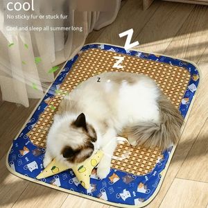 Nid de chat Cool coussin été refroidissement et chien coussin canapé lit carré pour animaux de compagnie
