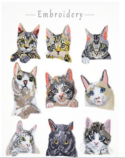 patchs de chat pour vêtements fer brodé patch applique fer sur patchs accessoires badge autocollants sur vêtements Jeans sacs9922975