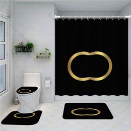 Chat motif toilette couverture tapis grande lettre rideaux de douche mode anti-dérapant tapis de bain el maison salle de bain fournitures271h