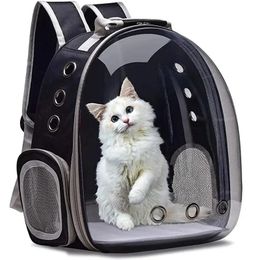 Chat sac à dos pour animaux de compagnie Capsule transparente bulle sac à dos pour animaux de compagnie petit Animal chiot Kitty oiseau respirant animal de compagnie pour voyage 240318