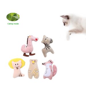 Juguete de peluche de gato, hierba gatera, marioneta bordada con forma de animal, accesorios de sonido para masticar, mascota, gatito, molar interactivo