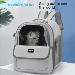 Gato s caixas casas pet saco para gato mochila saco de viagem pet portátil respirável cão mochila transparente grande 231212