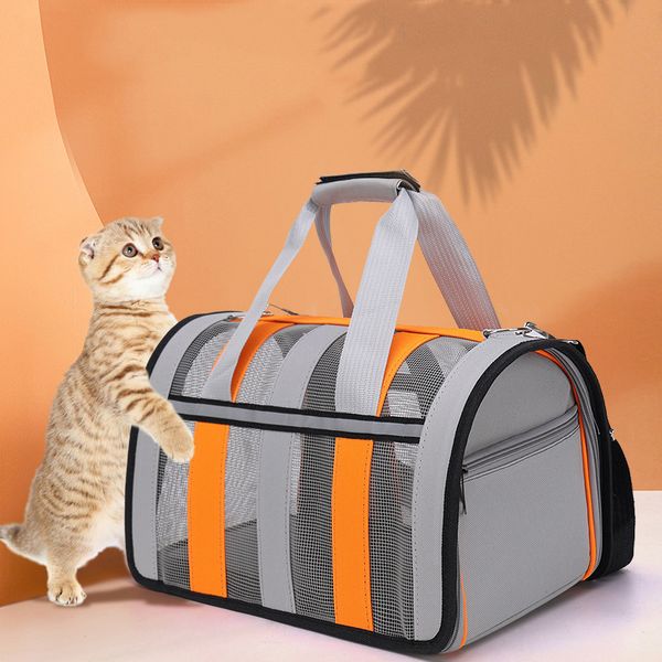 Cat s Crates Houses Pet Outing Portable Dogs Sac à main Été Respirant Voyage Chiot Chaton Sac à bandoulière unique Carrying Supplie 230701