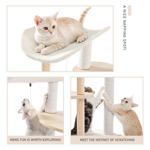 Cat's House Scratcher Home Furniture Cat Tree Handdoek Honden Hangmat Krijgframe Toy Ruim baars voor dropshipping