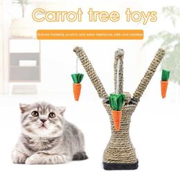 Cat Scratch Board Sisal Cat Scratcher Kitten Climbing Play Toys Tejiendo Zanahoria Toy Cat Tree 210929