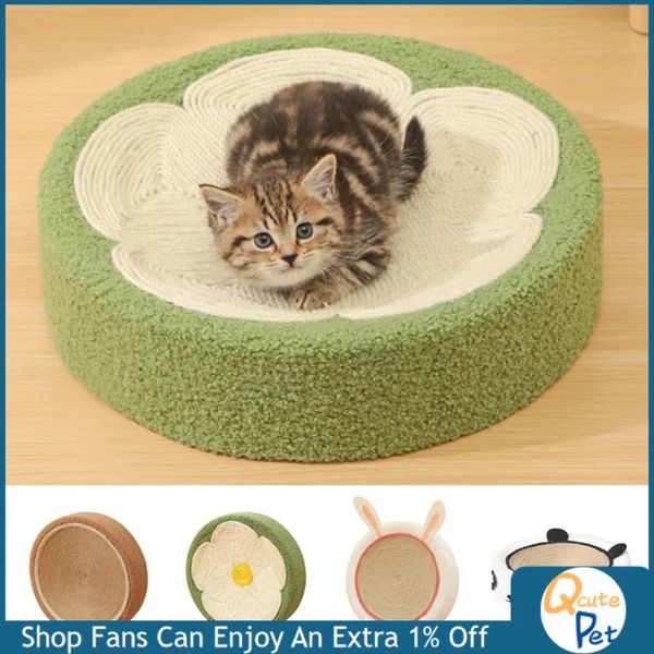 Cat Scratcher 2 en 1 Cat Anti Scratch Bed Migne Shape Cat Scratching lit Round Cat Protection Scratch Paw Toy Gatos Accesorios 240508