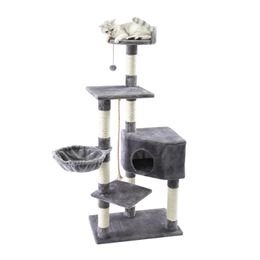 Torre rascador para gatos Muebles para el hogar Árbol para gatos Mascotas Hamaca Sisal Gato Rascador Poste Marco de escalada Juguete Percha espaciosa 240220