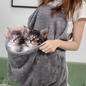 Sac de couchage pour chat Tablier Sac pour chat Super chaud Chats doux Fournitures pour animaux de compagnie Fonction multiple Belle