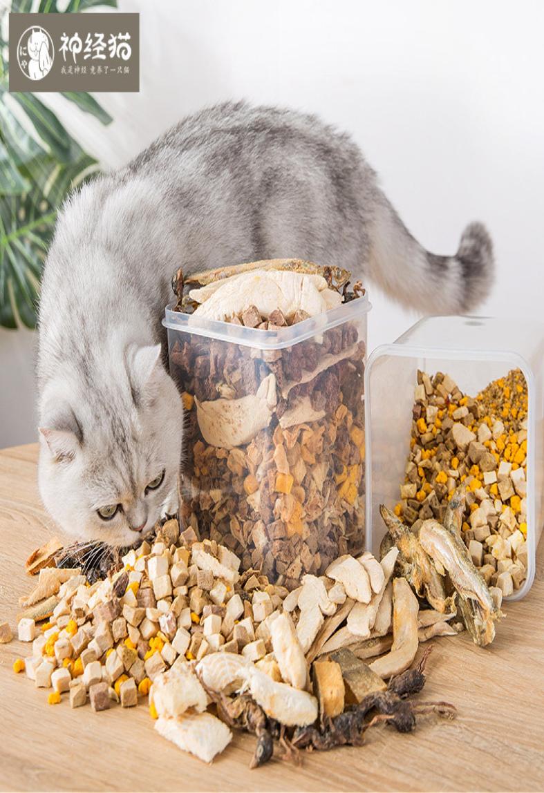 Kedi atıştırmalık hediye çantası kedi tavuk bıldırcın zedried kedi beslenme besi küçük balık kuru köpek eti 500g