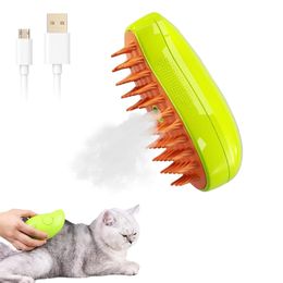 Kat stoomborstel, 3 in 1 stomende kattenborstel, zelfreinigende kattenborstel met stoom, kattenstoomborstel voor massage, kattenborstelborstel Pet Haarverwijderingskam voor kat en hond