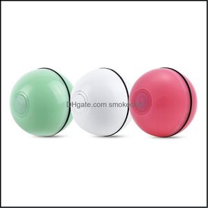 Fournitures de chat Home Gardencat jouets Smart Jum Ball USB Électrique électrique Rouleau Magic Rouleau à LED roulant Jouet rotatif flash roulant pour chien d'intérieur Drop Del