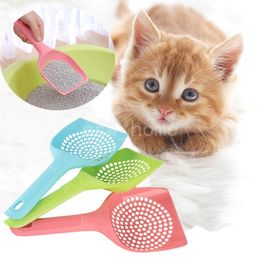 Kattenbenodigdheden Plastic Kinderleer Huisdierverzorging Zand Afval Scooper Shovel Hollow Cleaning Tool Hollow Style Lichtgewicht Duurzaam Gemakkelijk schoon te maken