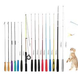 Cat Teaser Wands Threesection Télescopic Pole pêche Pole chatte Funny Catcher Teaser Stick Rod Stick Interactive Stick Toys 240429