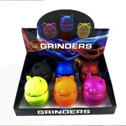 Cat Tabak Grinder Zink Alloy Metal Herb Slijvers Rookaccessoires Roken