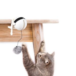 Jouet pour chat boule de levage électrique jouet interactif pour animaux de compagnie formation éducative intelligente fournitures pour animaux de compagnie 210929