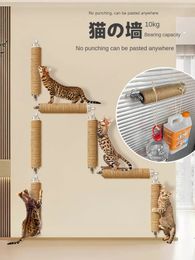 Cat Toy Pet Products Cadre d'escalade Pilier Sisal Scratching Post UpreSistant Type vertical Pâte de broyage partout 240320