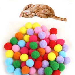 Katspeelgoed 10 20 pc's/veel zacht speelgoed pluche ballen kitten snoepkleur kleurrijke bal interactief spelen kras vanghamster