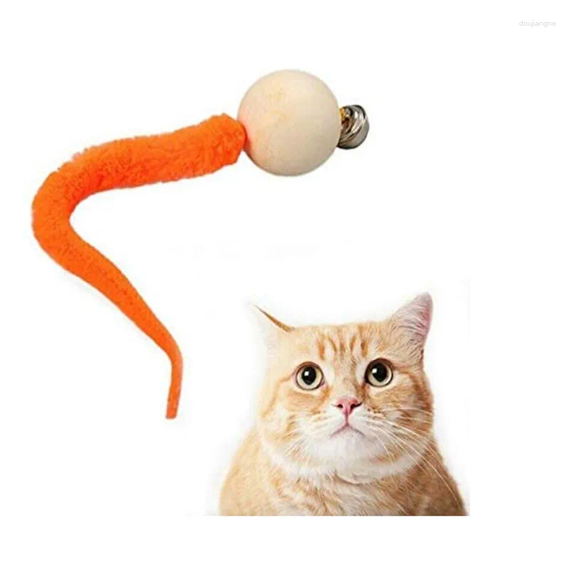 Cat Toys 1pc 2023 Palline sinuose Campana Ping per vermi interattivi per animali domestici con campane