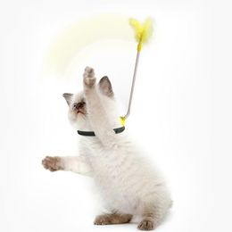 Kattenspeelgoed 1 stks Creatief Grappig Artefact Interactief Anti-saai Stok Gekleurd Paal Bijtvast Speelgoed Natuurlijk Huisdier Gereedschap